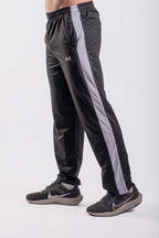 Men’s black athletic pants with contrast side panels