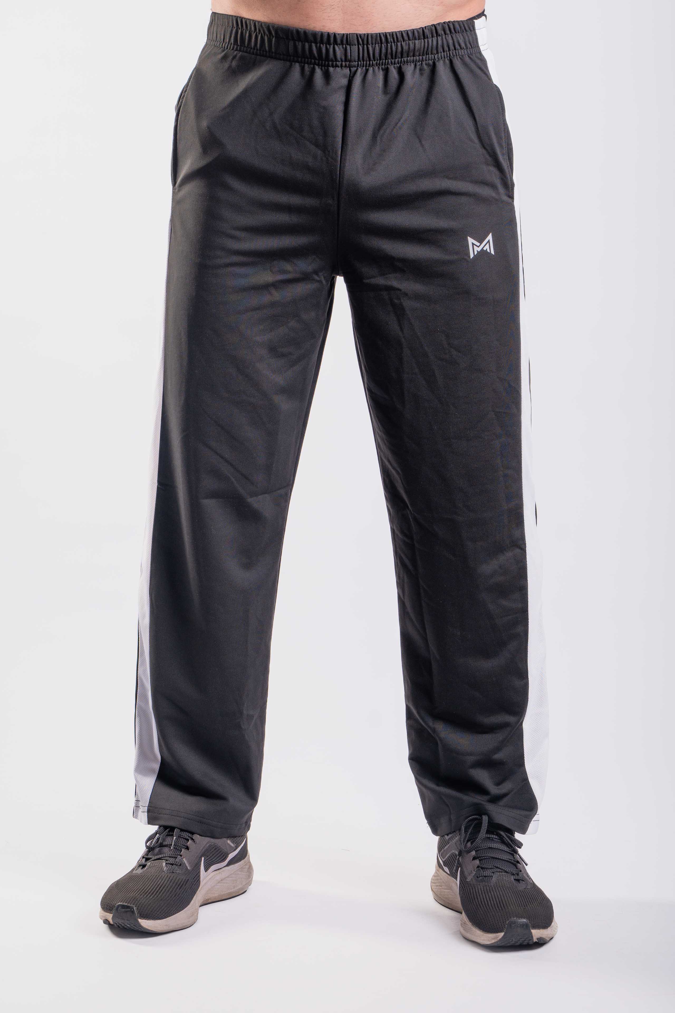 MM Essentiels black men’s gym pants front view