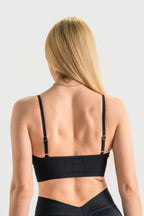 AZURE SCULPT TOP - BLACK