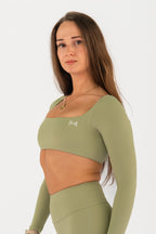 Blush Flow TOP - Olive Green