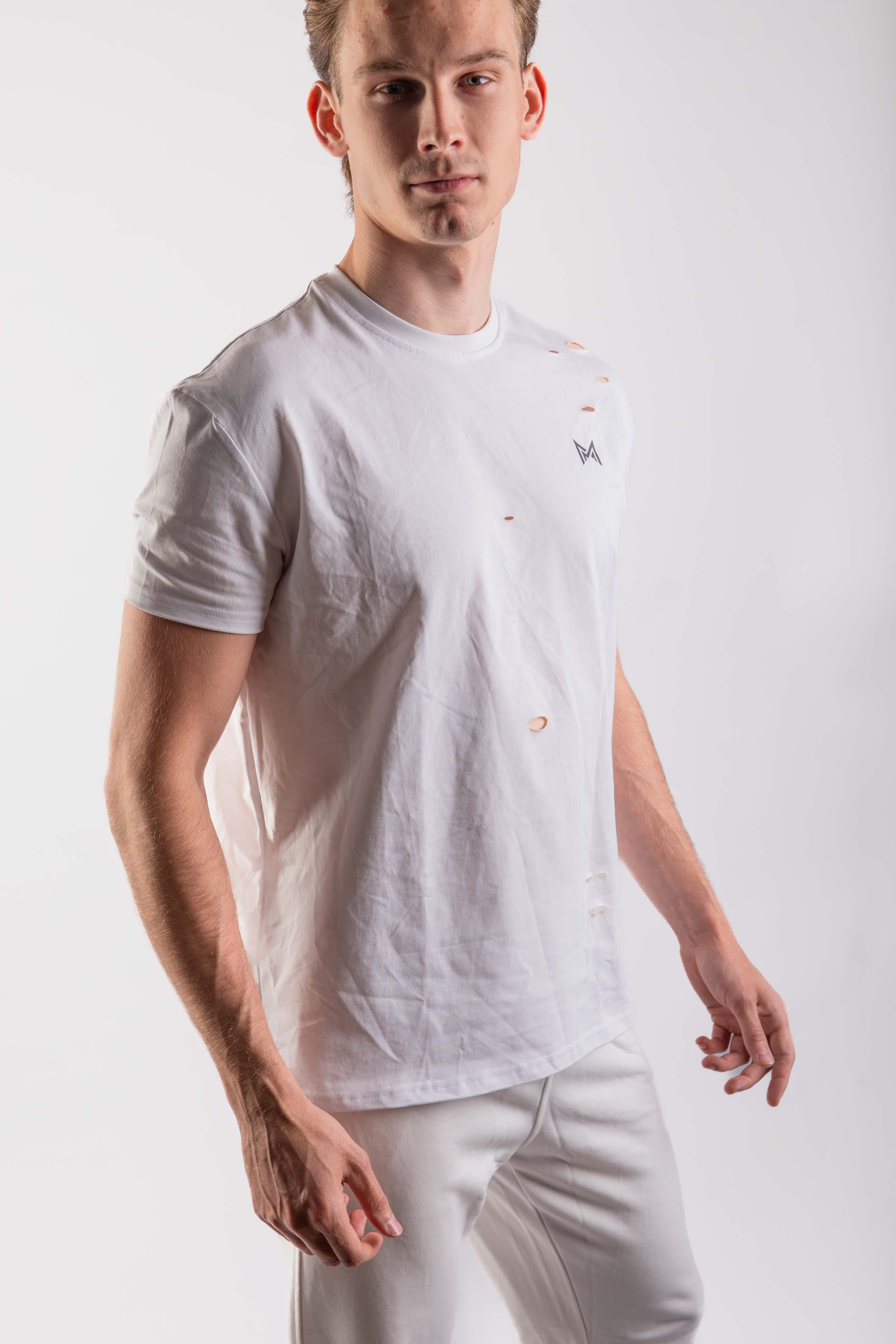 DISTRESSED TEE T-SHIRT White