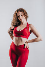 HIGH SUPPORT SPORT TOP - RED