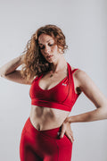 HIGH SUPPORT SPORT TOP - RED