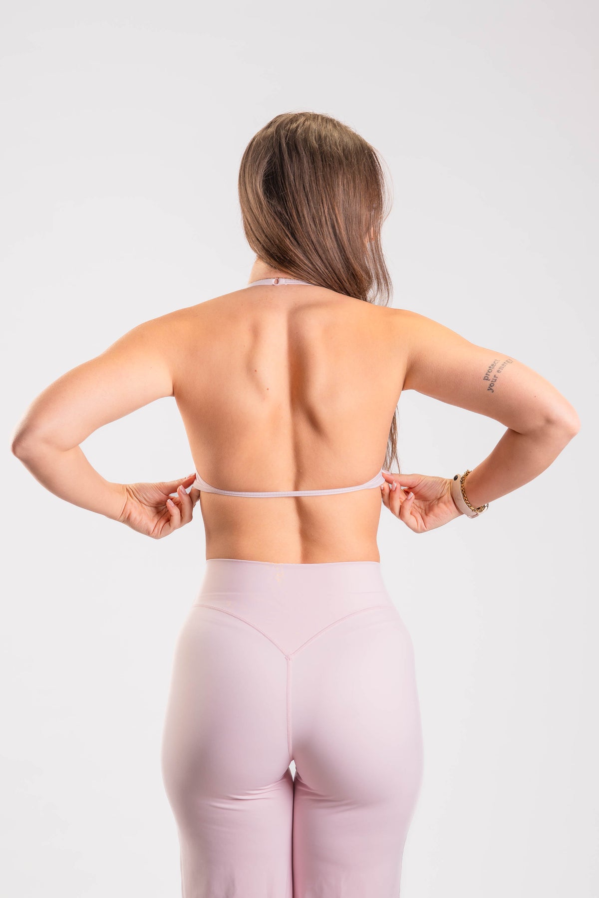 LUNA HALTER SPORT TOP - PINK