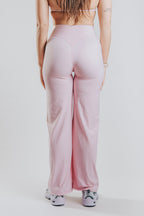 LUNA HALTER SPORT WIDE LEGGINGS - PINK