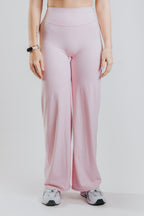 LUNA HALTER SPORT WIDE LEGGINGS - PINK