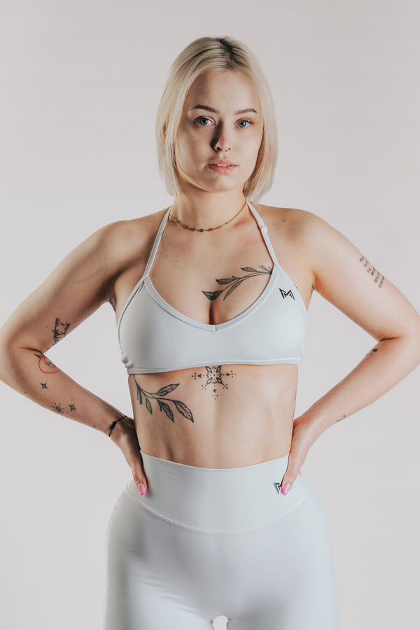 LUNA HALTER SPORT TOP - WHITE