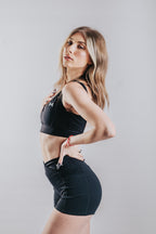 HIGH SUPPORT SPORT TOP - BLACK