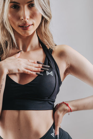 HIGH SUPPORT SPORT TOP - BLACK