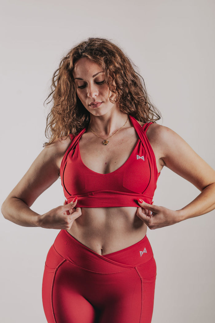 HIGH SUPPORT SPORT TOP - RED