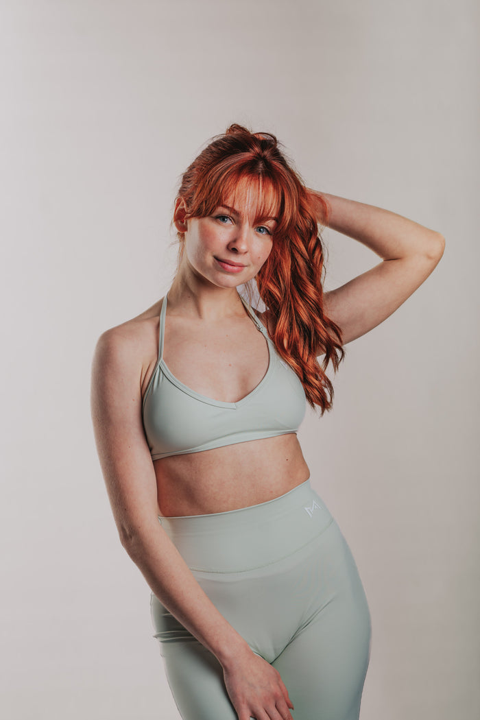 LUNA HALTER SPORT TOP - GREEN