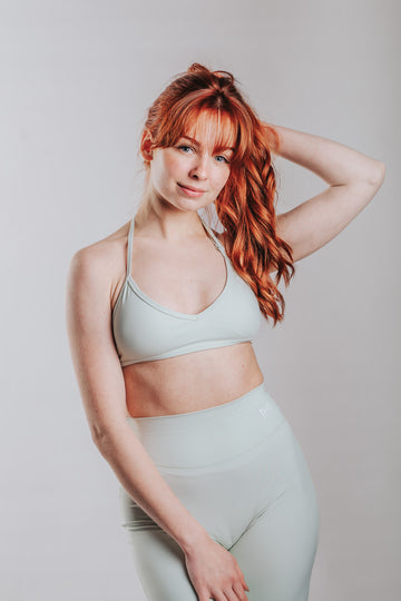 LUNA HALTER SPORT TOP - GREEN