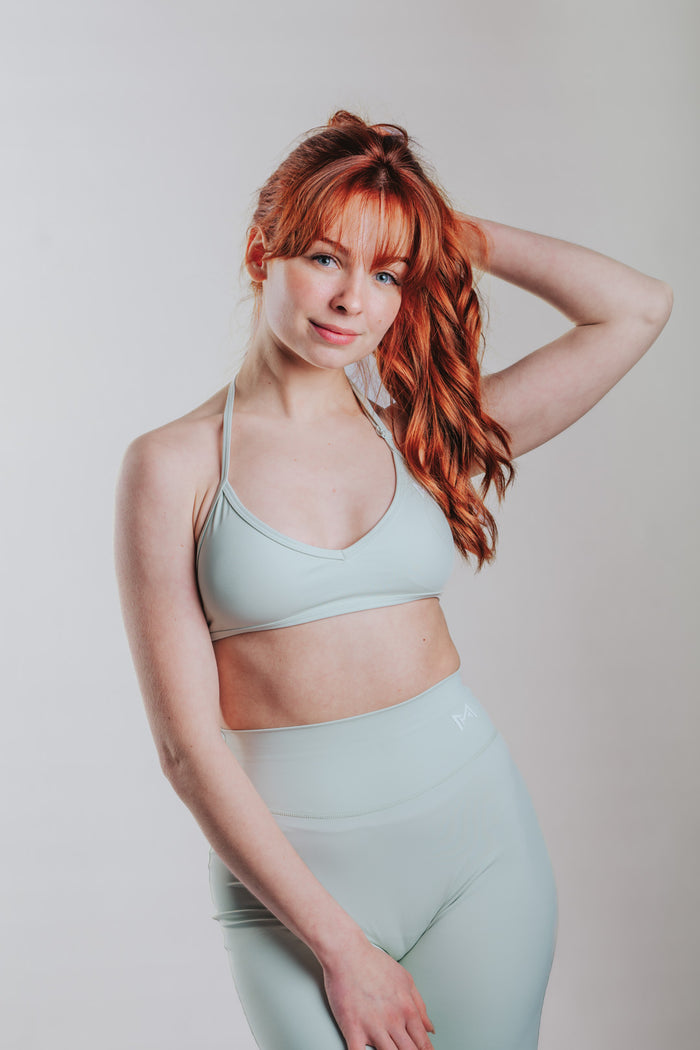 LUNA HALTER SPORT TOP - GREEN
