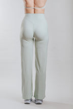 LUNA HALTER SPORT WIDE LEGGINGS - GREEN