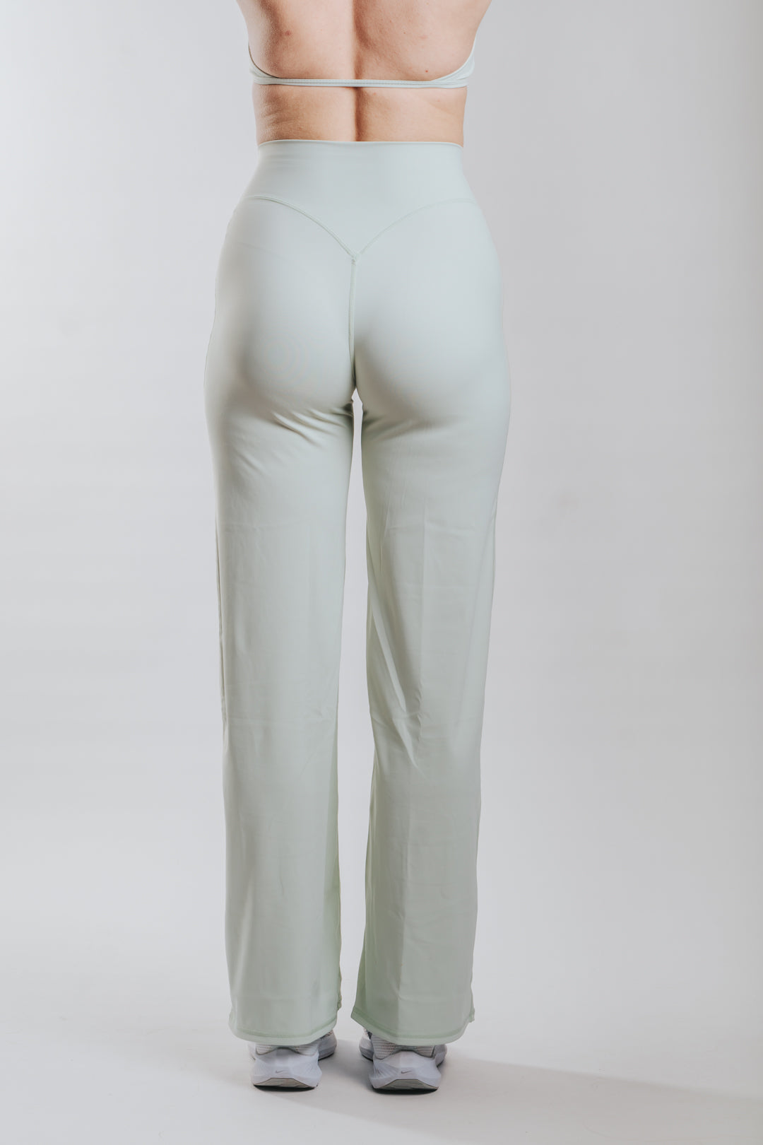 LUNA HALTER SPORT WIDE LEGGINGS - GREEN