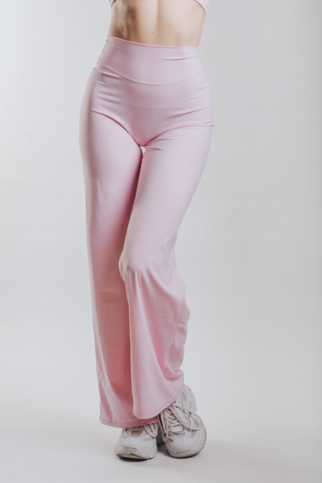 LUNA HALTER SPORT WIDE LEGGINGS - PINK