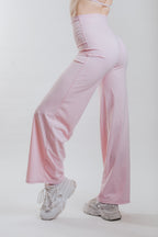 LUNA HALTER SPORT WIDE LEGGINGS - PINK