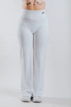 LUNA HALTER SPORT WIDE LEGGINGS - WHITE