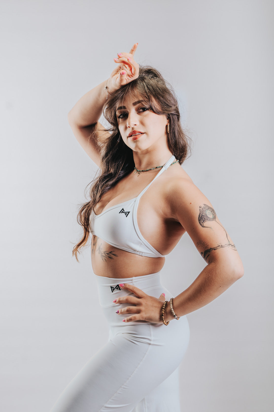 LUNA HALTER SPORT WIDE SET - WHITE