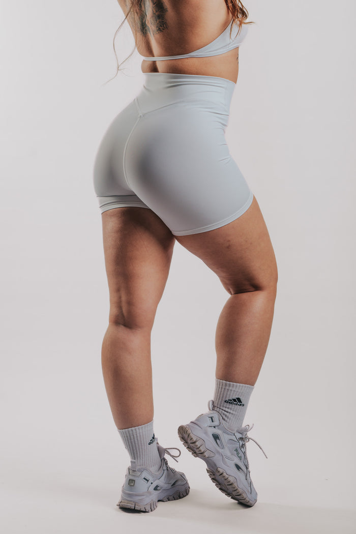 LUNA HALTER SPORT SHORTS- WHITE