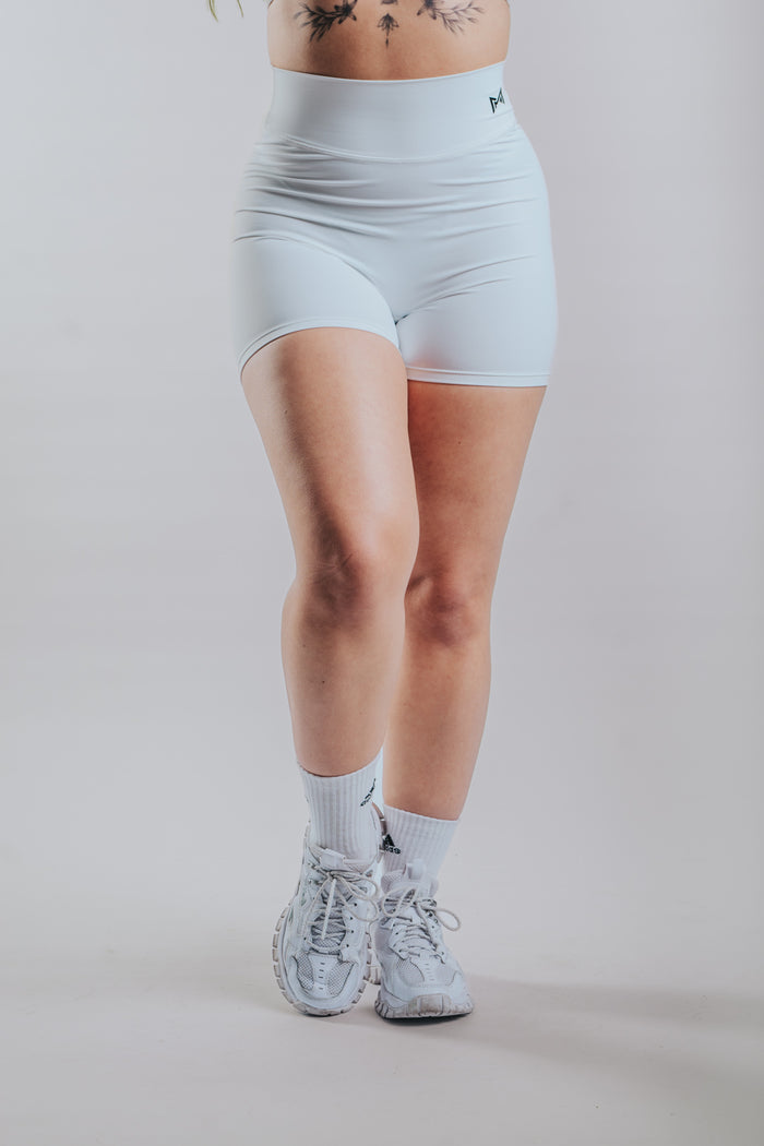 LUNA HALTER SPORT SHORTS- WHITE