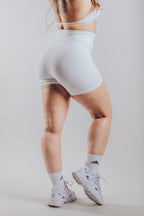 LUNA HALTER SPORT SET WITH SHORTS - WHITE